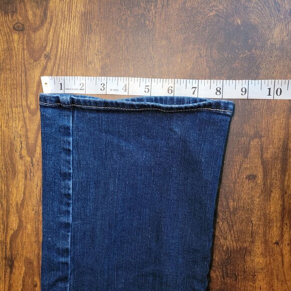 American Eagle Jeans 8 R Slim Boot Low Rise Stretch Medium Dark Wash - Picture 10 of 11